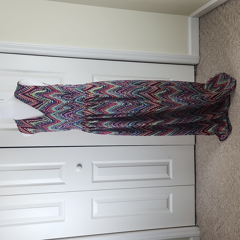 NEW DIRECTIONS  WOMAN 1X multicolored, FUN!!! Summer maxi dress:)
